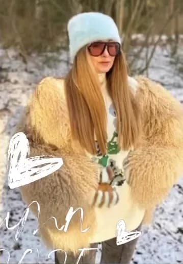Golden Fleece llama fur jacket